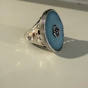 Silpada sterling silver and blue Amazonite ring, model R2358
